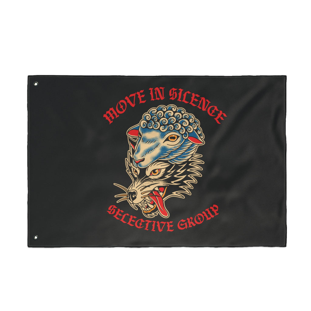 Double-Sided Flag : “Move in Silence Selective Group”