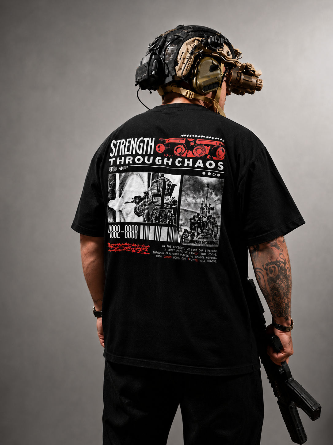 Oversized Tee- Strength Through Chaos
